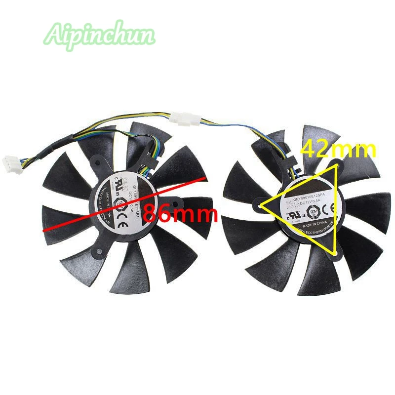 

2pcs 86mm GFY09010E12SPA GTX 1070/1060 GPU Cooler video card fan For zotac GTX1060 GTX1070 MINI Graphics Card cooling VGA Fan