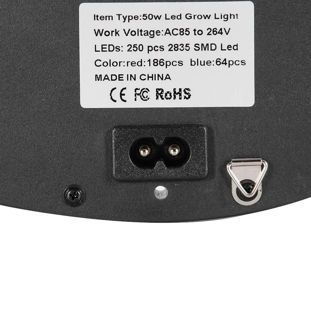 Светодиодный светильник для выращивания AC85-265V 50 Вт комнатный растительный светодиодный растущий светильник полный спектр круглый