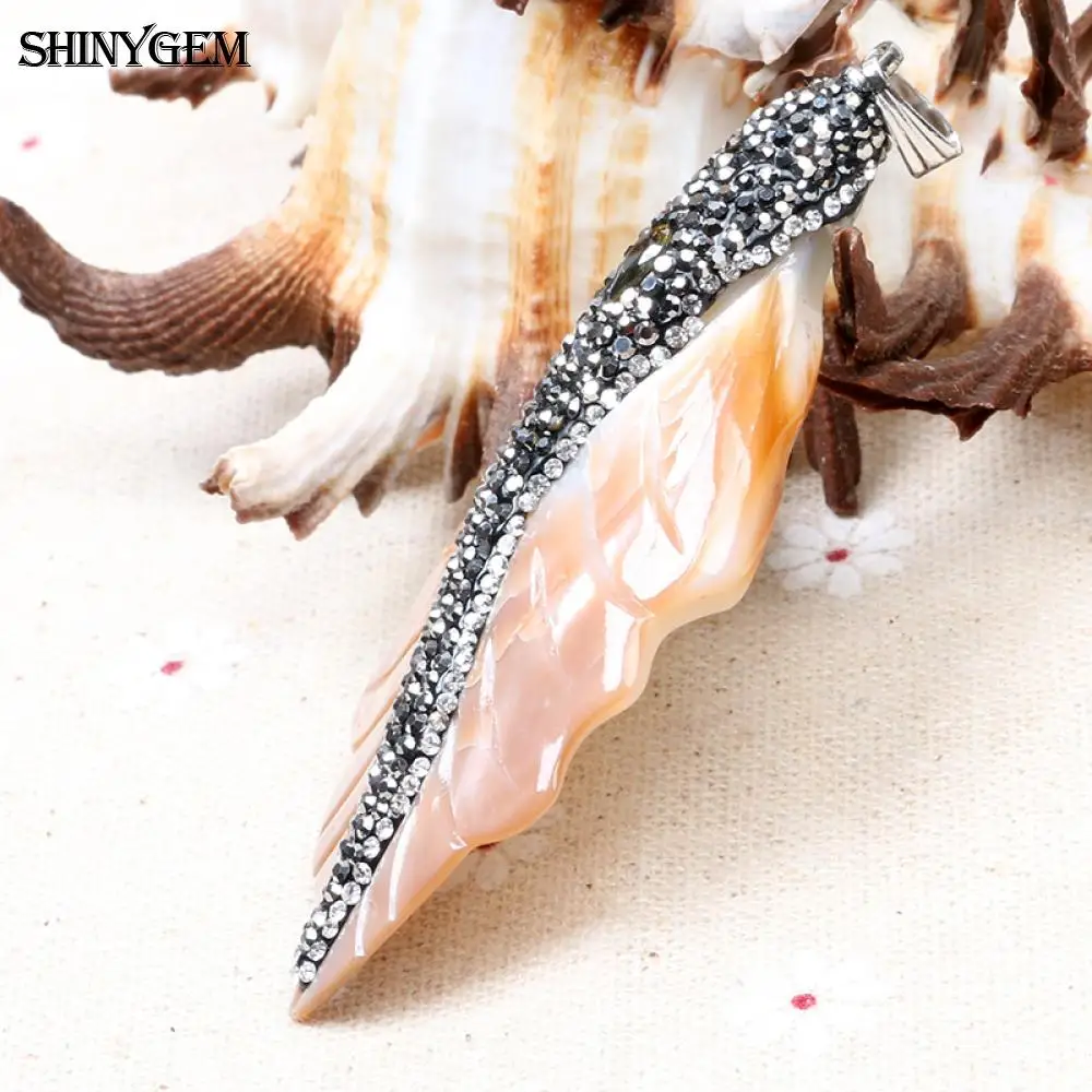 Подвеска в виде листа из жемчуга ShinyGem, винтажная классическая белая подвеска в виде ракушки, микро кубические циркониевые амулеты, подвеска для изготовления ювелирных изделий, 5 шт