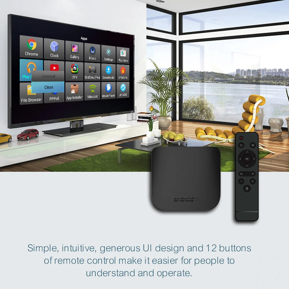 MECOOL M8S PLUS L Smart TV Box Android 7.1 TV Box 4K HD Media Player S912 Octa-core 2G/16G UHD WiFi Airplay Miracast DLNA