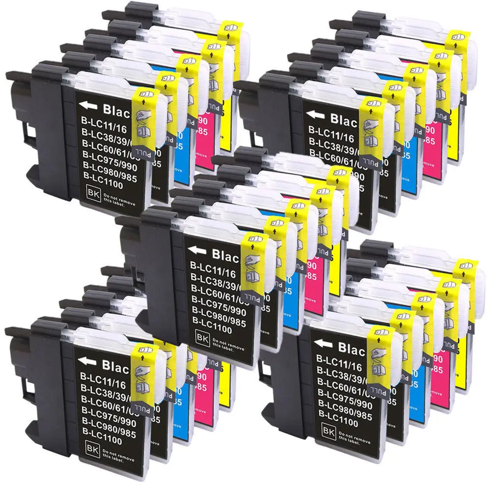 25x LC980 LC1100 совместимые картриджи для Brother MFC-6890CDW MFC-6490CW MFC-5895CW MFC-5490CN MFC-5890CN