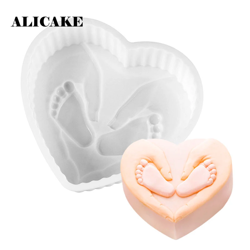 3D Baby Ankle Silicone Cake Mold Form for Mousse Fondant Chocolate Jelly Gummy Mould Baking Pastry Cake Decoration Bakery Tools