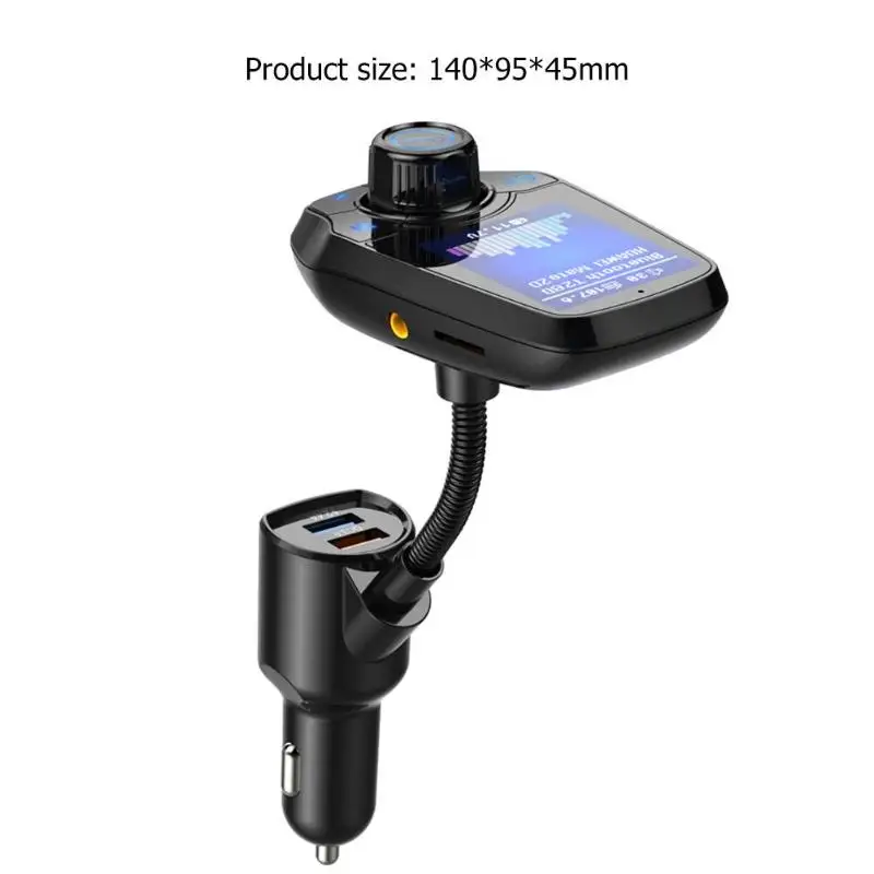T26D 1,8 дюймовый ЖК-монитор Bluetooth Handsfree Car Kit FM передатчик аудио MP3 плееры QC3.0 зарядное устройство Dual USB TF карты