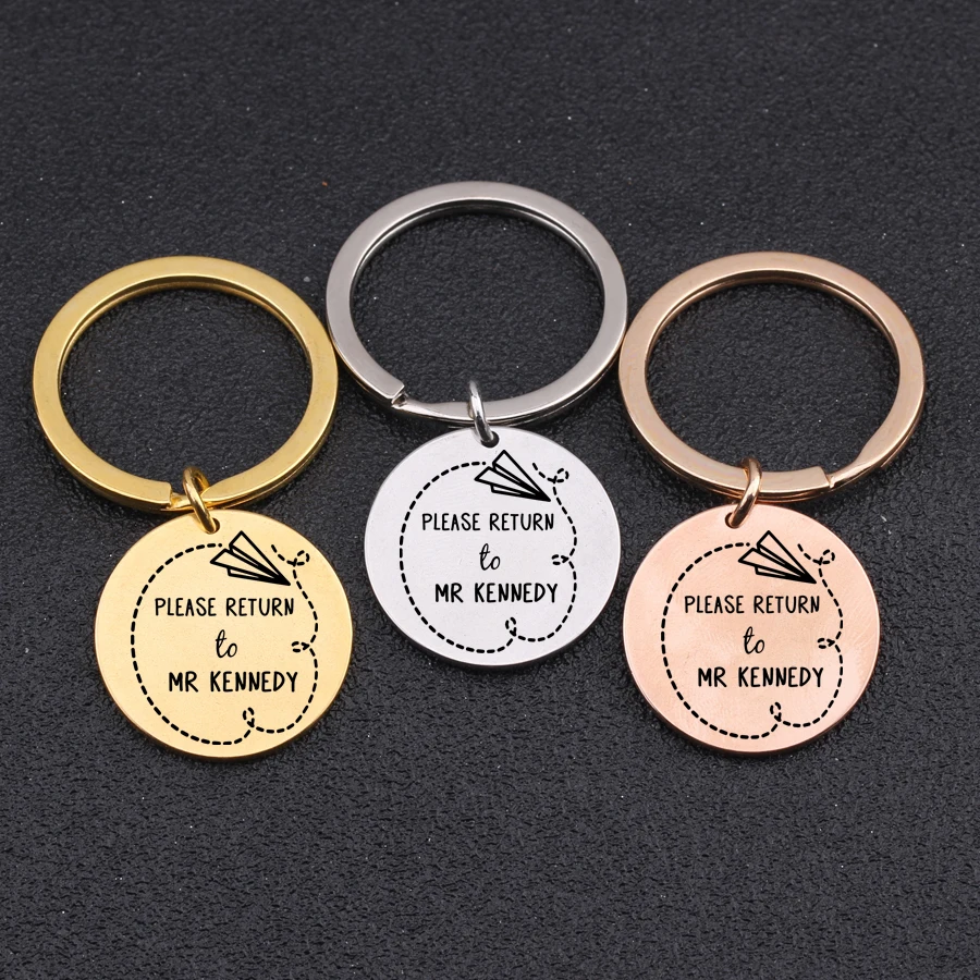 

Customized Personalized Name Key Chain"Please Return To Mr..."Fashion Car Key Accessories Husband Boyfriend Women Jewelry