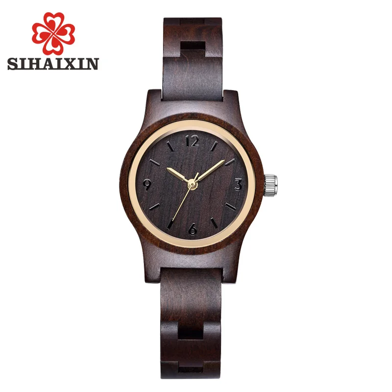 SIHAIXIN женские часы бамбуковые Топ бренд роскошные маленькие деревянные