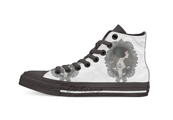 

La Femme Tattoue Casual High Top Canvas shoes sneakers For Drop shipping