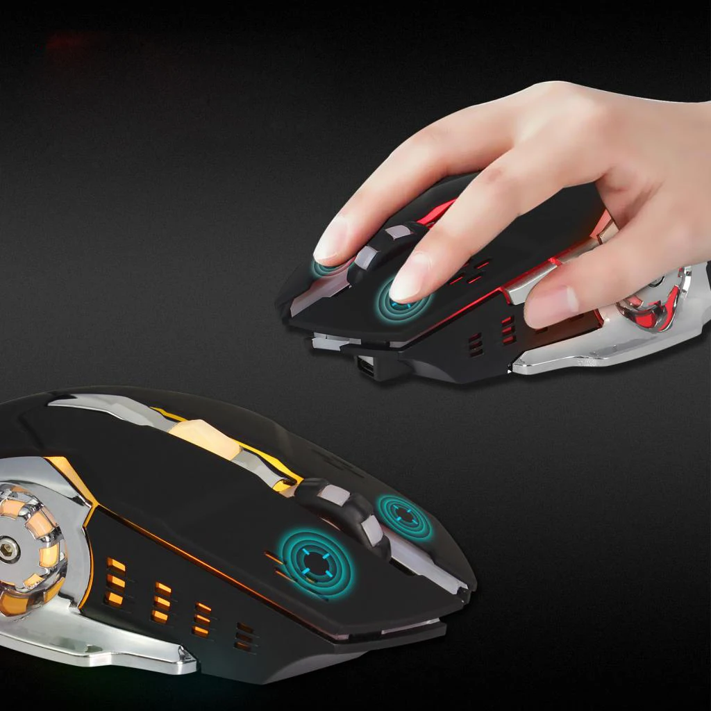 Rechargeable Comfort Wireless Gaming Mouse + Mouse Pad Non Slip Mice Pad