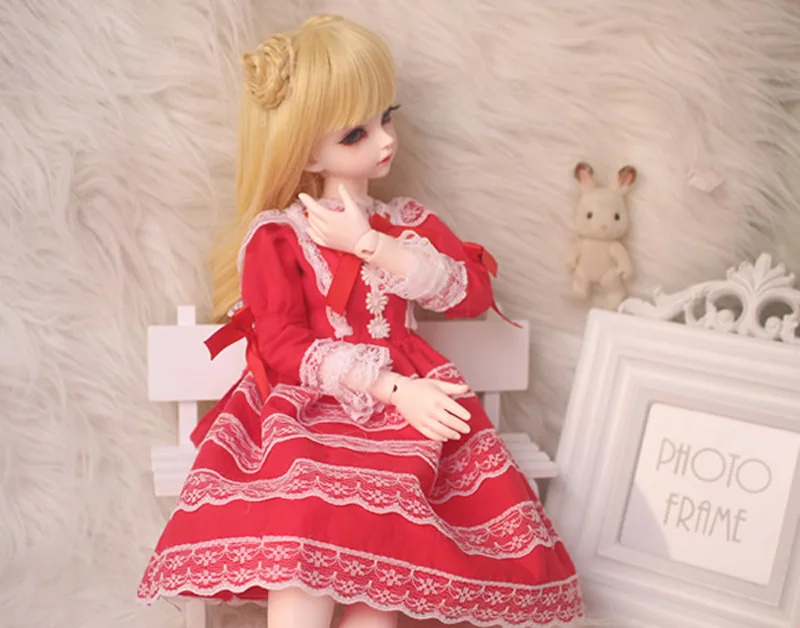 Новое поступление 1/3 1/4 1/6 BJD кукла BJD/SD модная одежда красное платье кукла для маленькой девочки подарок аксессуары