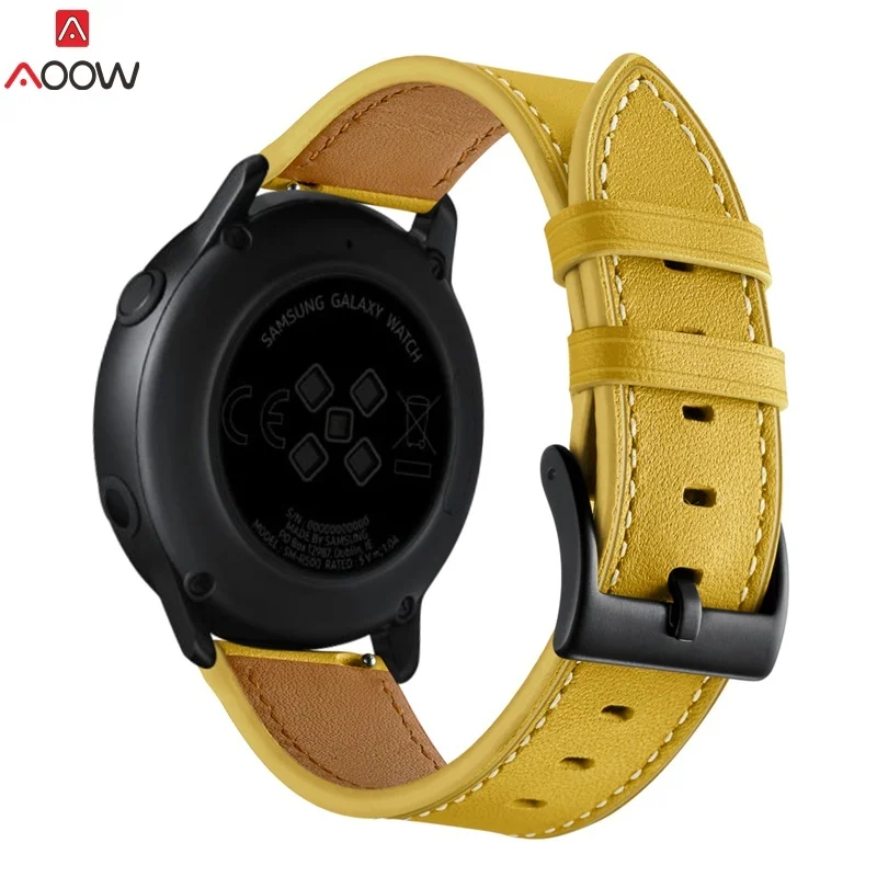 AOOW Мода кожаный ремешок для samsung Galaxy Watch Active 42 мм Шестерни S2 классический браслет ремешок для Amazfit Garmin