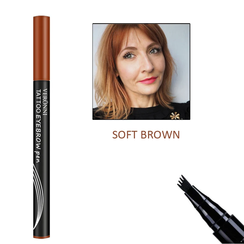 Microblading водостойкая ручка для бровей татуировки 4 советы точный жидкий оттенок карандаш для бровей краска для декоративной косметики крем