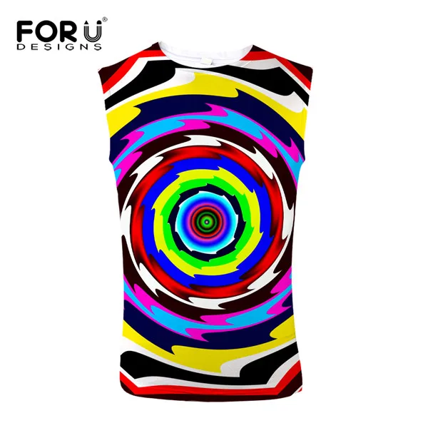 FORUDESIGNS/3D цветные мужские майки с узором пейсли,, новая модная летняя майка без рукавов для мужчин, Майки для бодибилдинга - Цвет: CA5525CG