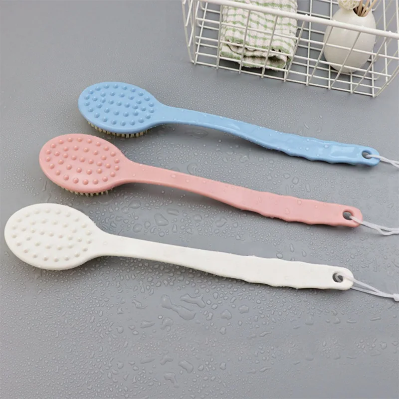 Long Handled Body Bath Shower Back Brush Scrubber Massager Skin Exfoliating Spa Skin Cleaning Tool Kitchen Brush Bathroom