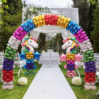 

50pcs/lot 4 petals heart shaped wedding arch flower foil balloon wedding party decoration mall activities opening party arch flo