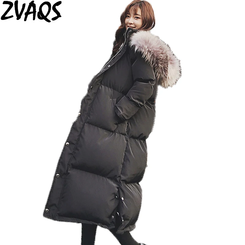 AYUNSUE Women's Winter Jacket Parka Korean Down Cotton