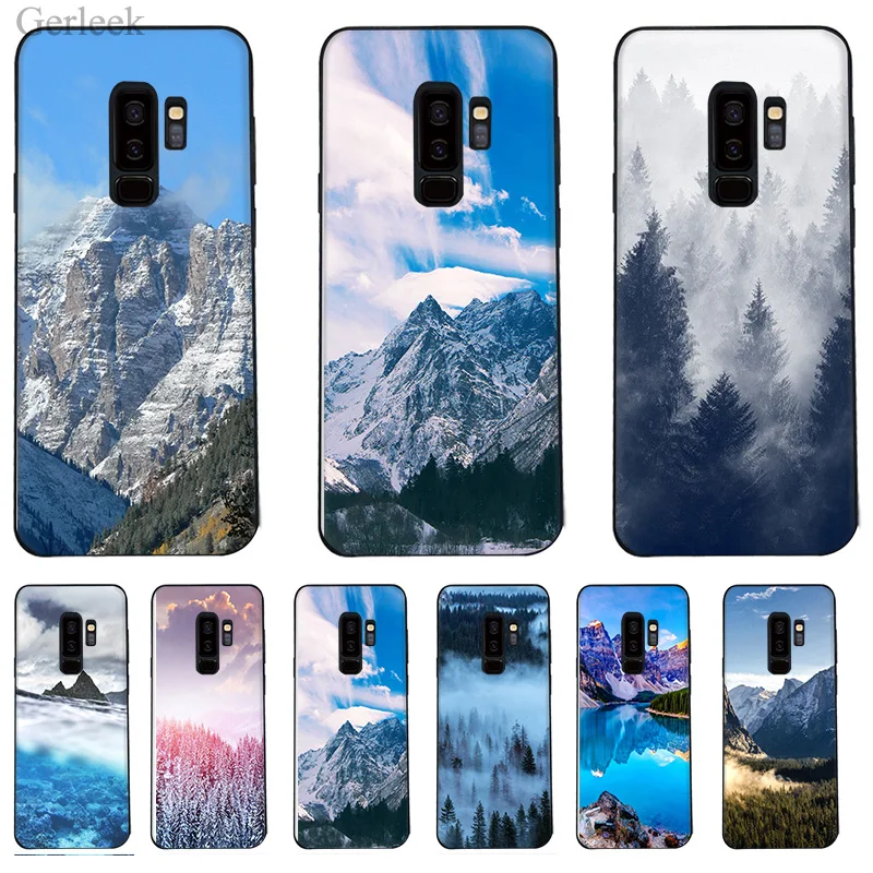 Чехол для телефона Mountain Forest Clouds Classic High-end Samsung Galaxy A3 S6 S7 Edge S8 S9 Plus 2016 2017 | Мобильные