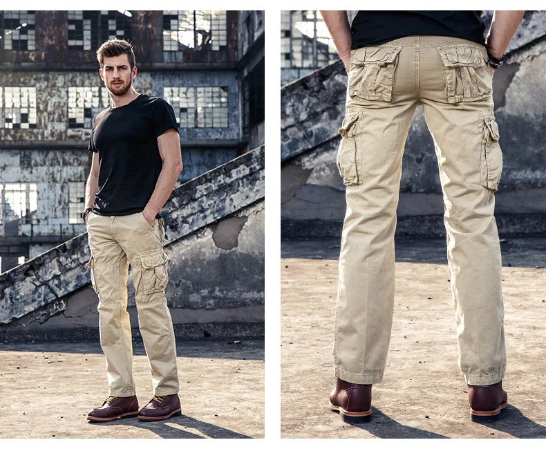 Новое поступление мужские брюки-карго армейские с несколькими карманами мужские повседневные мужские брюки осенние повседневные