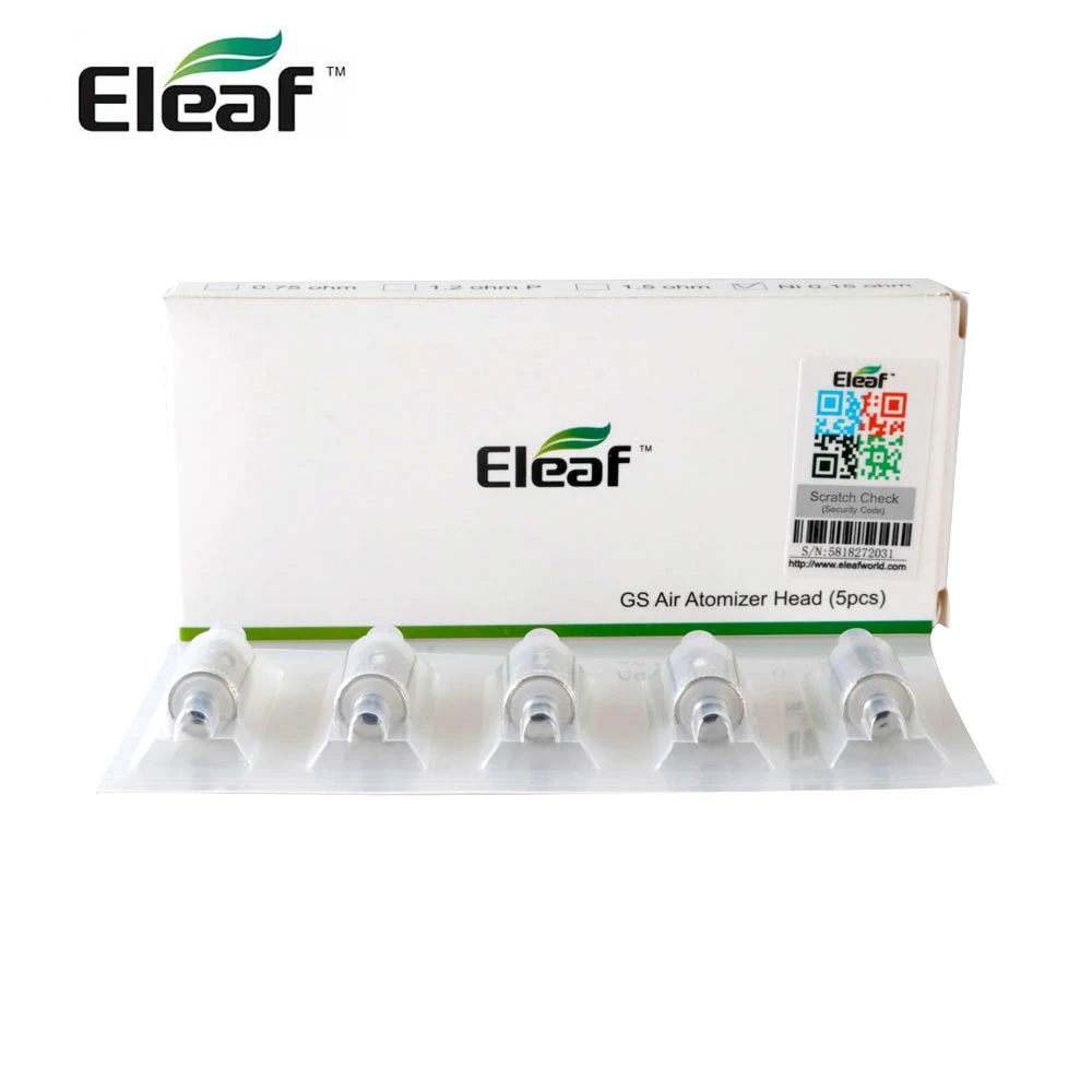 

Eleaf GS Air Pure Cotton Head 1.2ohm /0.75ohm for GS Tank electronic cigarette replacement coil For GS Air 2 Atomizer Tank