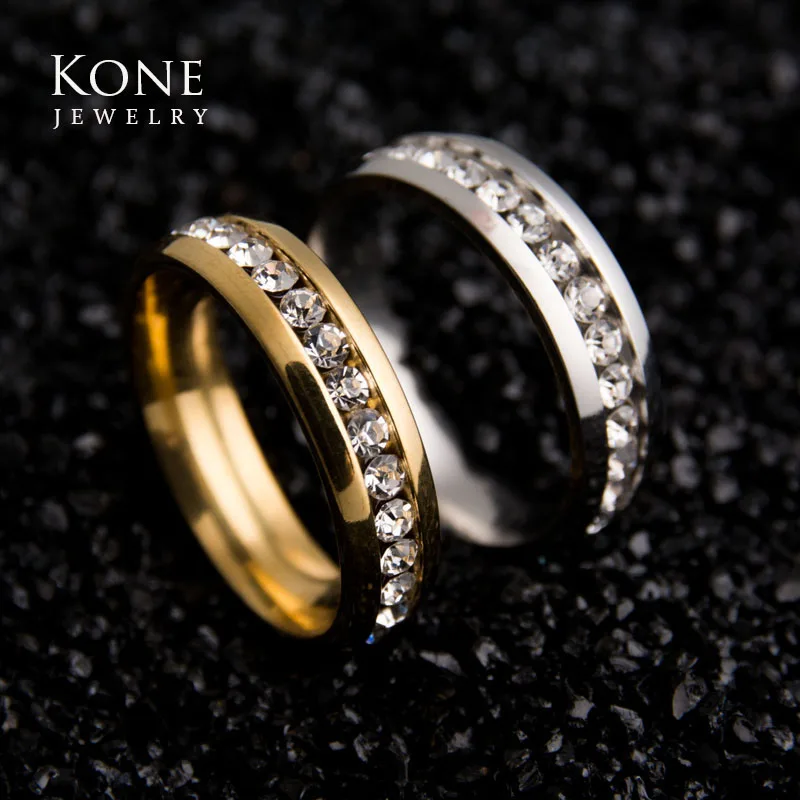 Свадебное Модное Новое горячая Распродажа титановое кольцо средней длины с