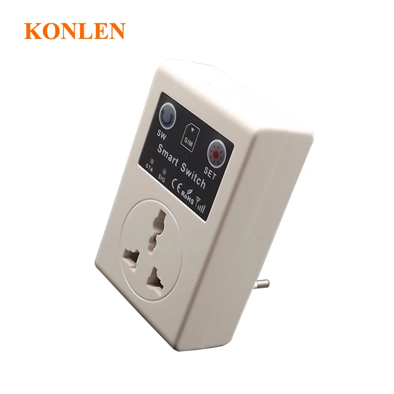 

cellphone remote control power gsm switch socket by call or sms for home automation