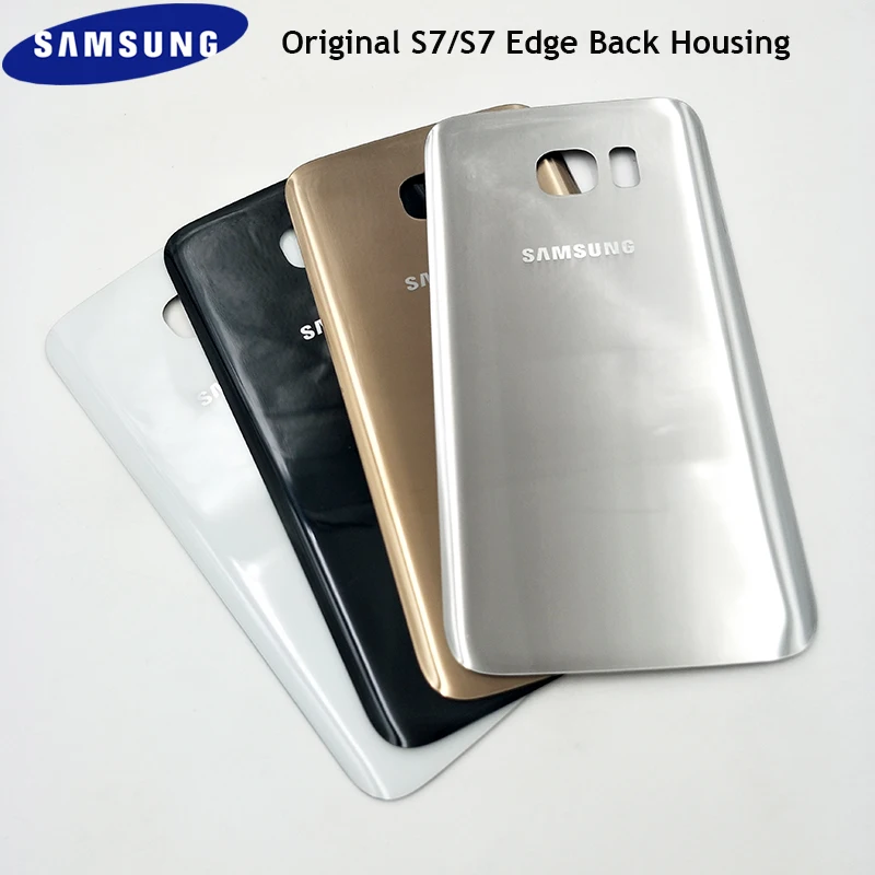 

Original Samsung Galaxy S7/S7 edge Back Battery Cover Door Rear Housing Repair Case Replacement Parts Adhesive Sticker included