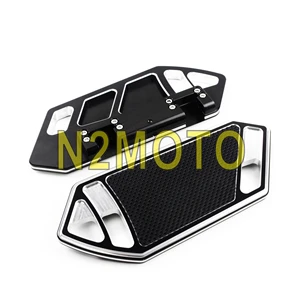 Мотоцикл Пассажирские подножки драйвер подножка пол доски для Harley Touring Softail 1984- заготовка Алюминиевые Подножки доски - Цвет: Black