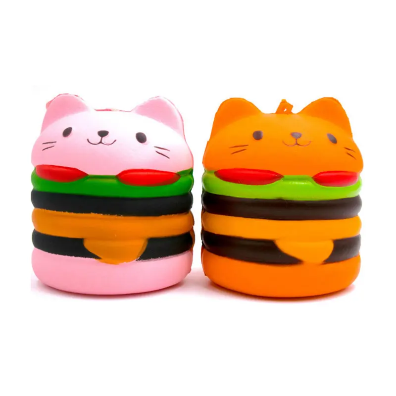 Jumbo мягкими слизь игрушки для детей замедлить рост Ароматические Луки Cat гамбургер мягкими подарок Kawaii снятие стресса слизь игрушки