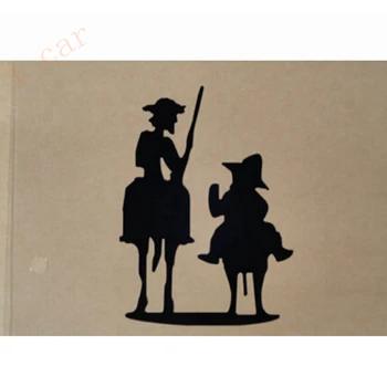 ADESIVO IN VINILE Famoso romanzo di Don Chisciotte Cervantes personaggio dei cartoni animati schizzo ADESIVO AUTO