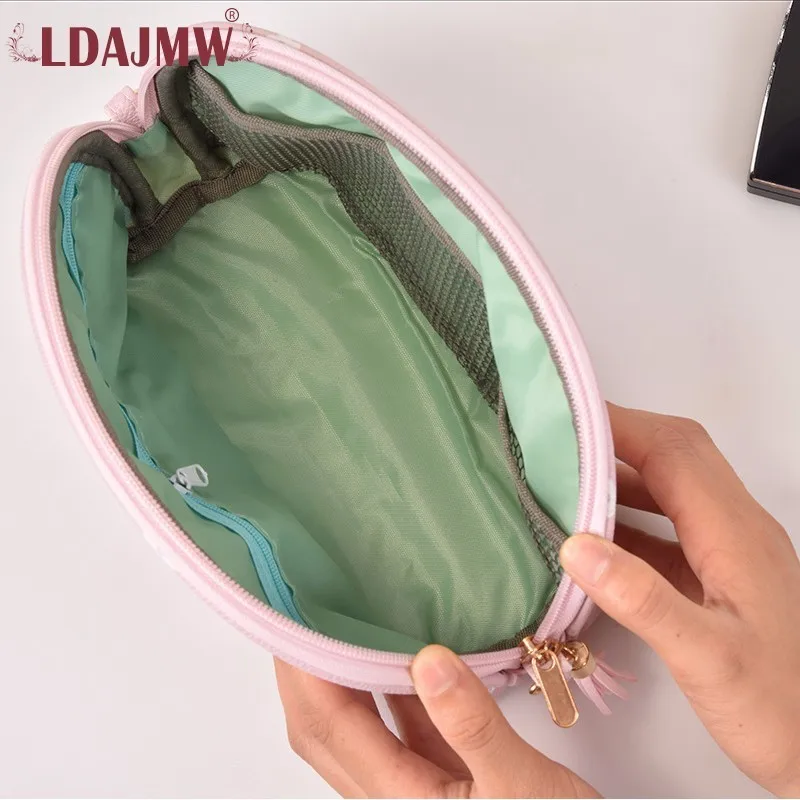 LDAJMW девушки мультфильм печать косметичка из искусственной кожи Маленькая сумка органайзер, сумка для косметики карман для сотового телефона
