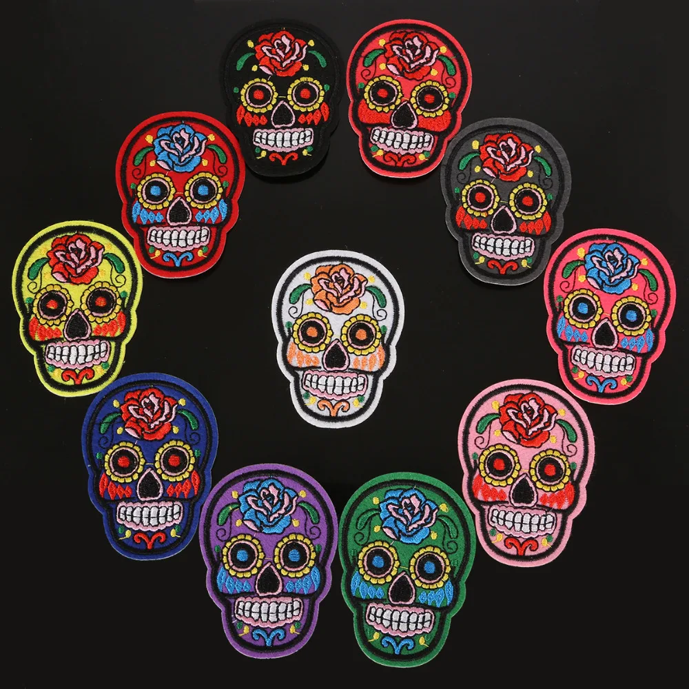 Новое поступление 1 шт. разноцветные нашивки в виде черепа для одежды сделай сам