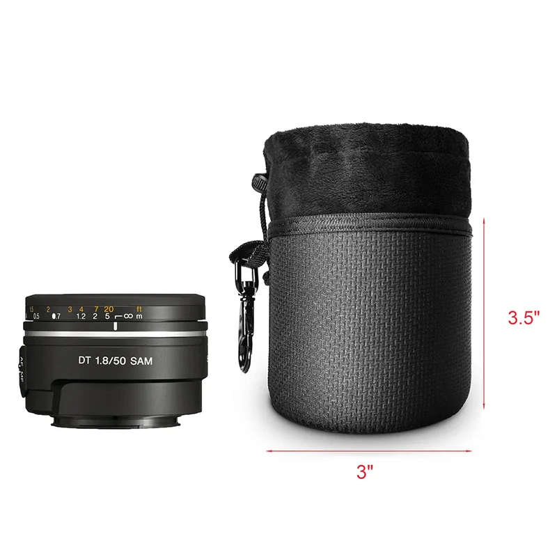 Splashproof неопрен утолщаются Linter подкладка протектор чехол для DSLR Объектив камеры Canon Nikon sony Panasonic сумка для хранения LA012
