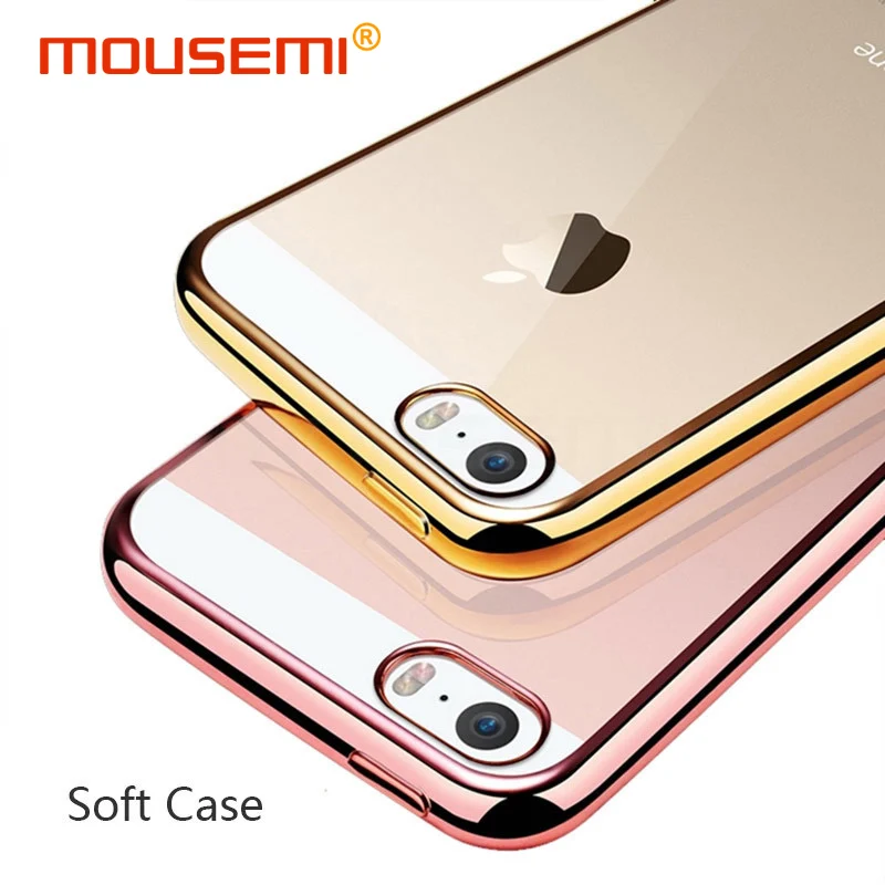 

CAPAME 5S For iPhone 6 se 5 Case Transparent Silicone Cute Soft Luxury Girl Ultra Thin Capa Cases For iPhone 6 6s Plus 5s Coque