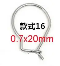 50pcs Hypoallergenic Surgical Stainless Steel Multi Design Blank Earring Wire Fish Hooks for DIY Earring Jewelry Making Findings - Цвет: 16