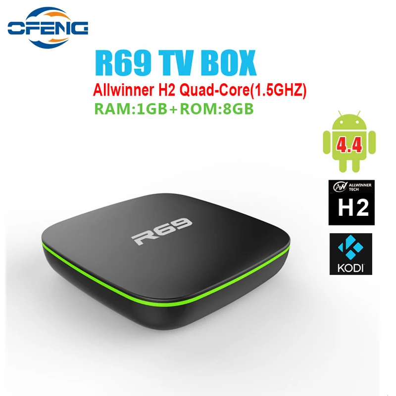 R69 Smart Android 7,1 ТВ приставка 1 ГБ 8 ГБ Allwinner H3 четырехъядерный 2,4G Wifi приставка 1080P HD Поддержка 3D фильмов медиаплеер