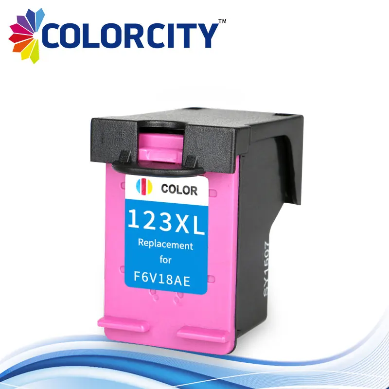 Colorcity Заправляемый картридж 123XL 123 XL для hp Deskjet 1110 2130 2132 2133 2134 3630 3632 3638 4513 4520 принтеры - Цвет: 1 Color