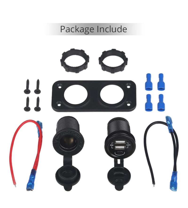5V 4.2A Dual USB Автомобильное зарядное устройство адаптер с вкл/выкл 12V 24V гнездо прикуривателя 2.1a автомобильное зарядное устройство для телефона Ipad