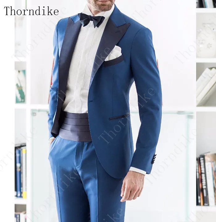 Thorndike, новинка, оранжевый двубортный мужской свадебный костюм, мужской приталенный пиджак из 2 предметов+ брюки для свадьбы, жених выпускного вечера, вечерние смокинги