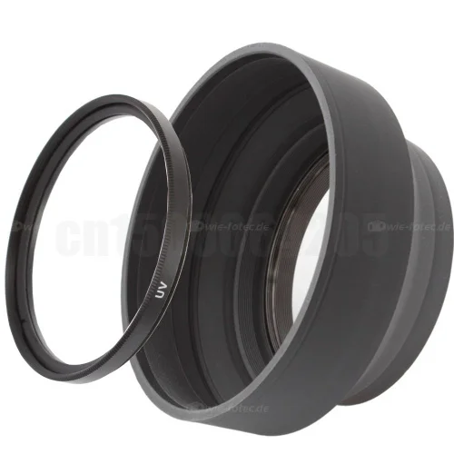 2 в 1 58 мм Резина бленда+ UV фильтр для Canon 650D 600D 550D 450D 350D Rebel T4i t3 T3i T2i T1i XSi 18-55