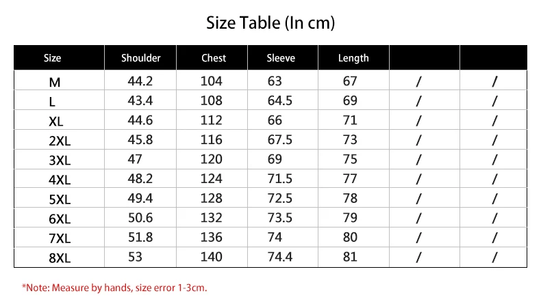 Size Table