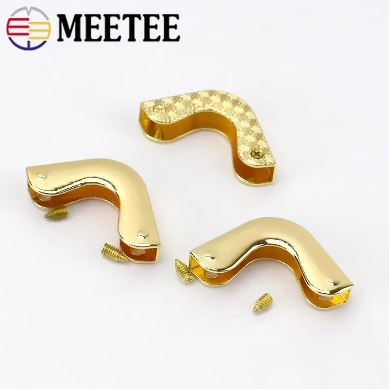 Meetee 25*37 мм Сумка угловой металлический украшение для багажа Пряжка DIY Ручная кромкооблицовочная сумка Сумка аксессуаров оборудования BD455