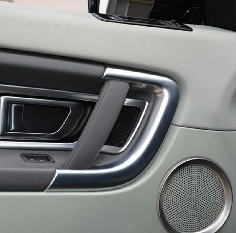 

MONTFORD For Land Rover Discovery Sport 2015 2016 2017 ABS Matte Interior Door Handles Armrest Trim Covers Stickers Frames 4Pcs