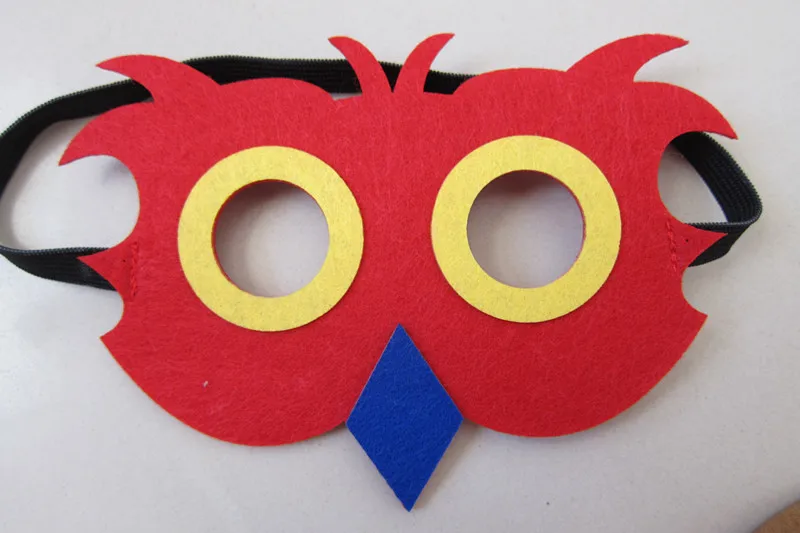 owls 200 шт/партия супергерой Человек-паук животные тролли Черепашки маска на пол-лица для Хэллоуина Маскарадная маска на глаза костюм маски подарок на день рождения - Цвет: owls