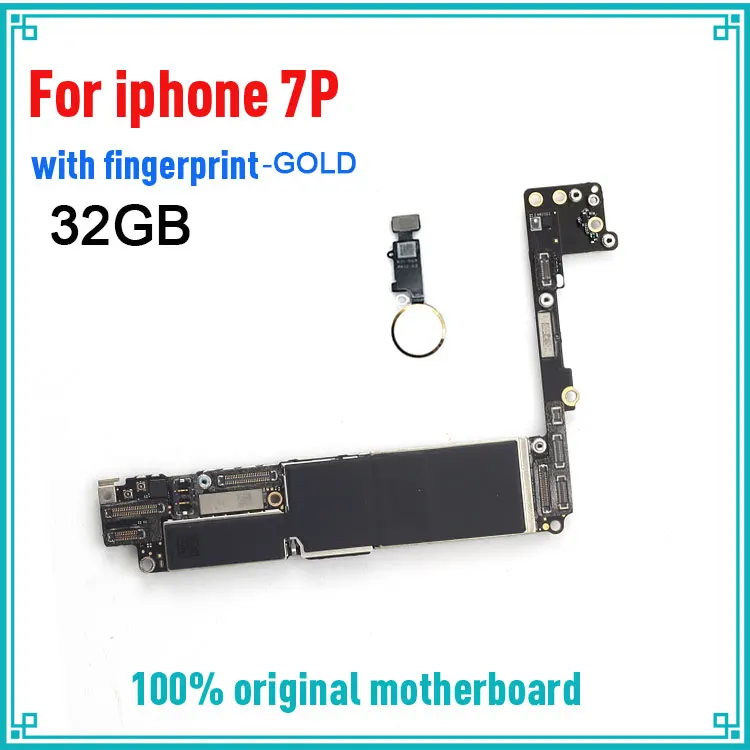 32 ГБ/128 ГБ/256 ГБ для iphone 7 Plus материнская плата с сенсорным ID/без Touch ID, бесплатный iCloud для iphone 7 Plus 7 P материнская плата - Цвет: 32GB Gold