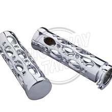 " 25 мм хромированная резная ручка мотоцикла рукоятка двигателя чехол для Kawasaki Vulcan 2000 Honda VTX 1800 GL1500 GL 1800