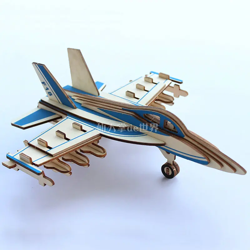 F18 самолет игрушки подарок строительство горячий набор игрушек Сделай Сам Обучающие Дети Рождественские подарки на день рождения Пазлы деревянный самолет игрушки игры