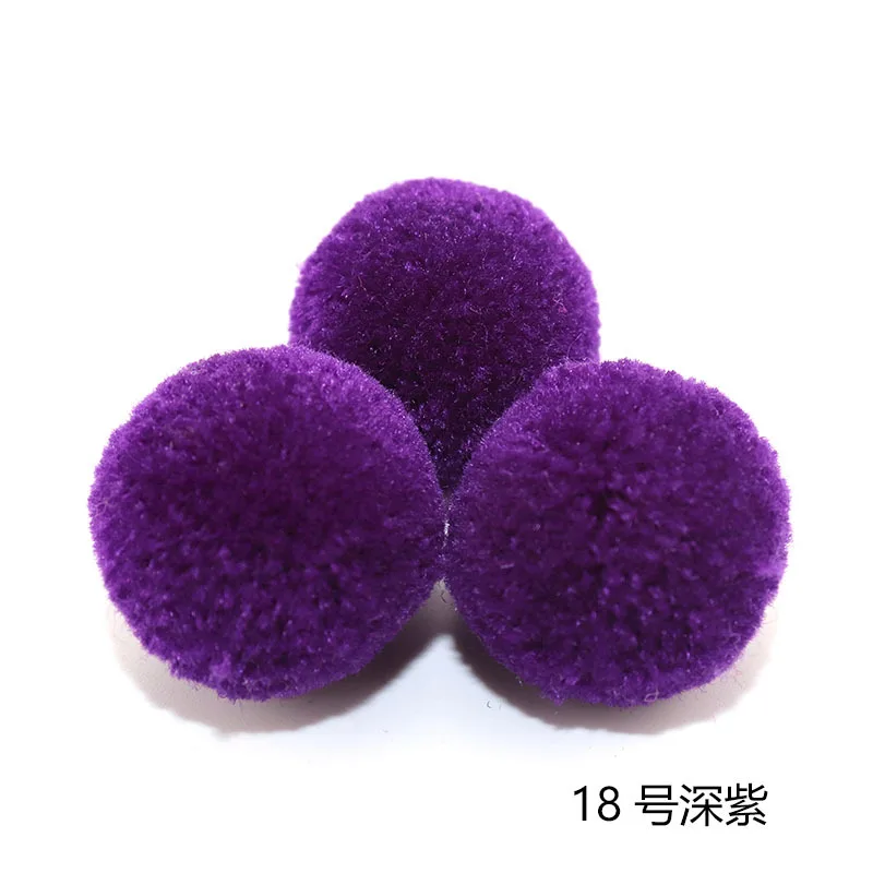 32 dark purple Помпон, 15 мм, толстый шарик из пряжи, шарики для рукоделия, помпоны, 1,5 см, для свадьбы, Рождества, домашнего декора, детская шапка, аксессуары для шитья, 60 шт - Цвет: 32 dark purple