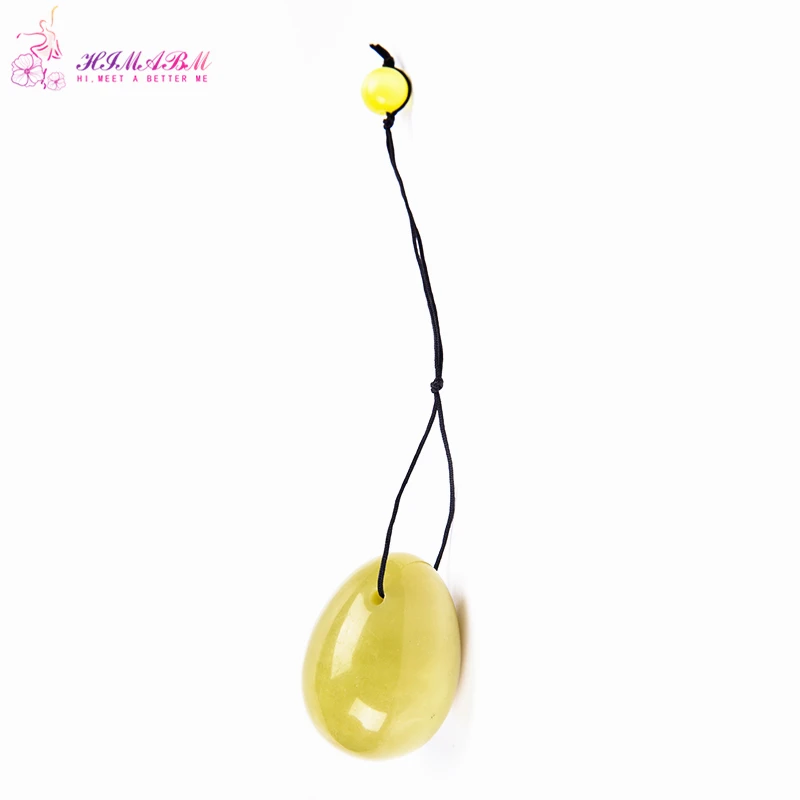 HIMABM Natural 1 Piece Lemon Jade Egg For Kegel Exercise Pelvic Floor Muscles Vaginal Exercise Yoni Egg Ben Wa Ball HIMABM Natural 1 Piece Lemon Jade Egg For Kegel Exercise Pelvic Floor Muscles Vaginal Exercise Yoni Egg Ben Wa Ball