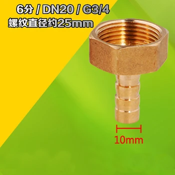 

3Pcs 10mm Hose Barb Tail To G2/3"PT BSP Female Thread Straight Barbed Brass Connector Joint Copper Pipe Fitting Coupler Adapter