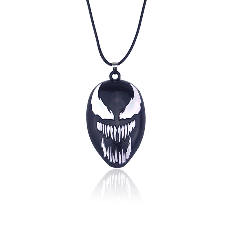 Горячее предложение человек паук 3 Venom маска Брелки Подвески Мстители подвески ожерелья для мужчин интимные аксессуары черная эмаль