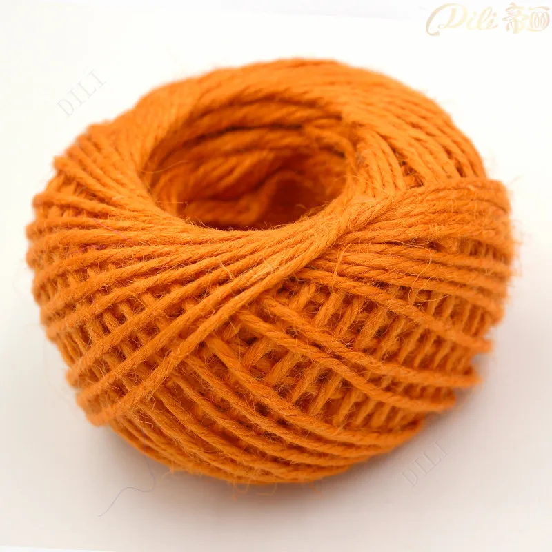 50 Meters Jute Twine DIY 3 Ply Natural Sisal Twine 1.5mm DIY Handmade Decoration Thin Twisted Jute Rope String Cord Black Red