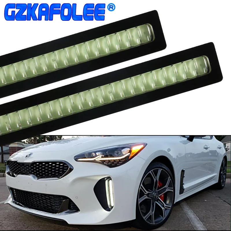 Светодиодные дневные ходовые огни Gzkafolee из алюминия 12 в COB для bmw Mercedes Benz Volkswagen